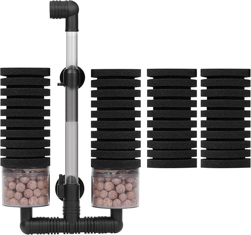 Filtro de esponja doble AQUANEAT con material cerámico – Hasta 55 galones