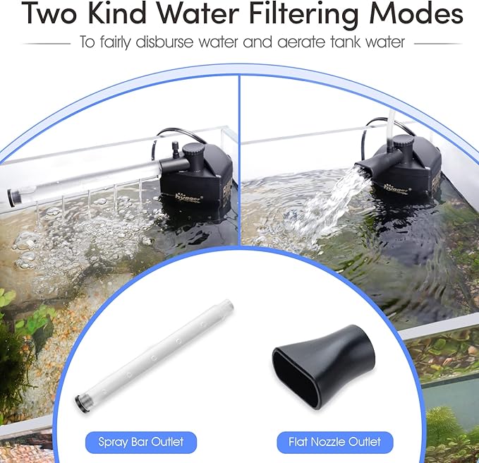 hygger Corner Aquarium Power Filter – 170 GPH