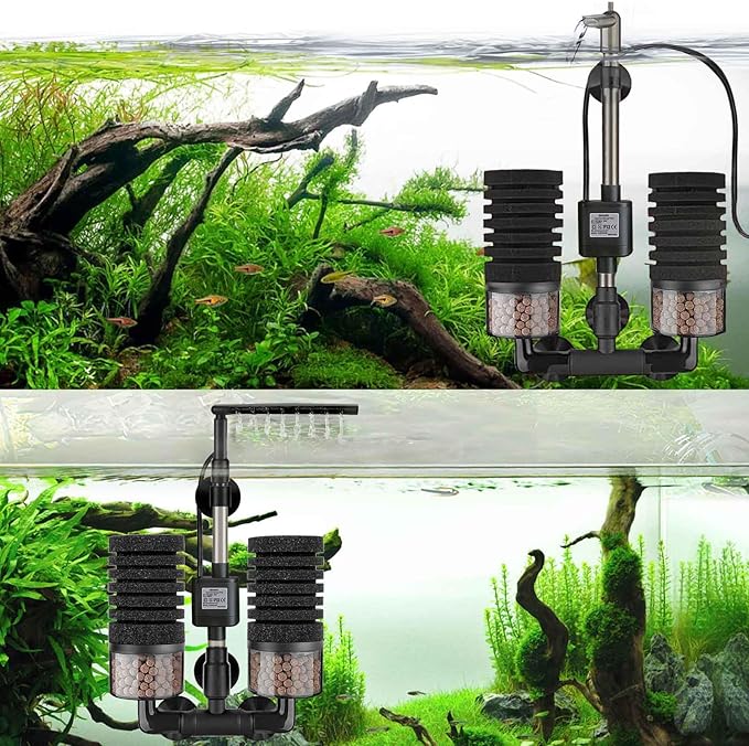 Electric Aquarium Sponge Filter with Pump – 10–20 Gallons