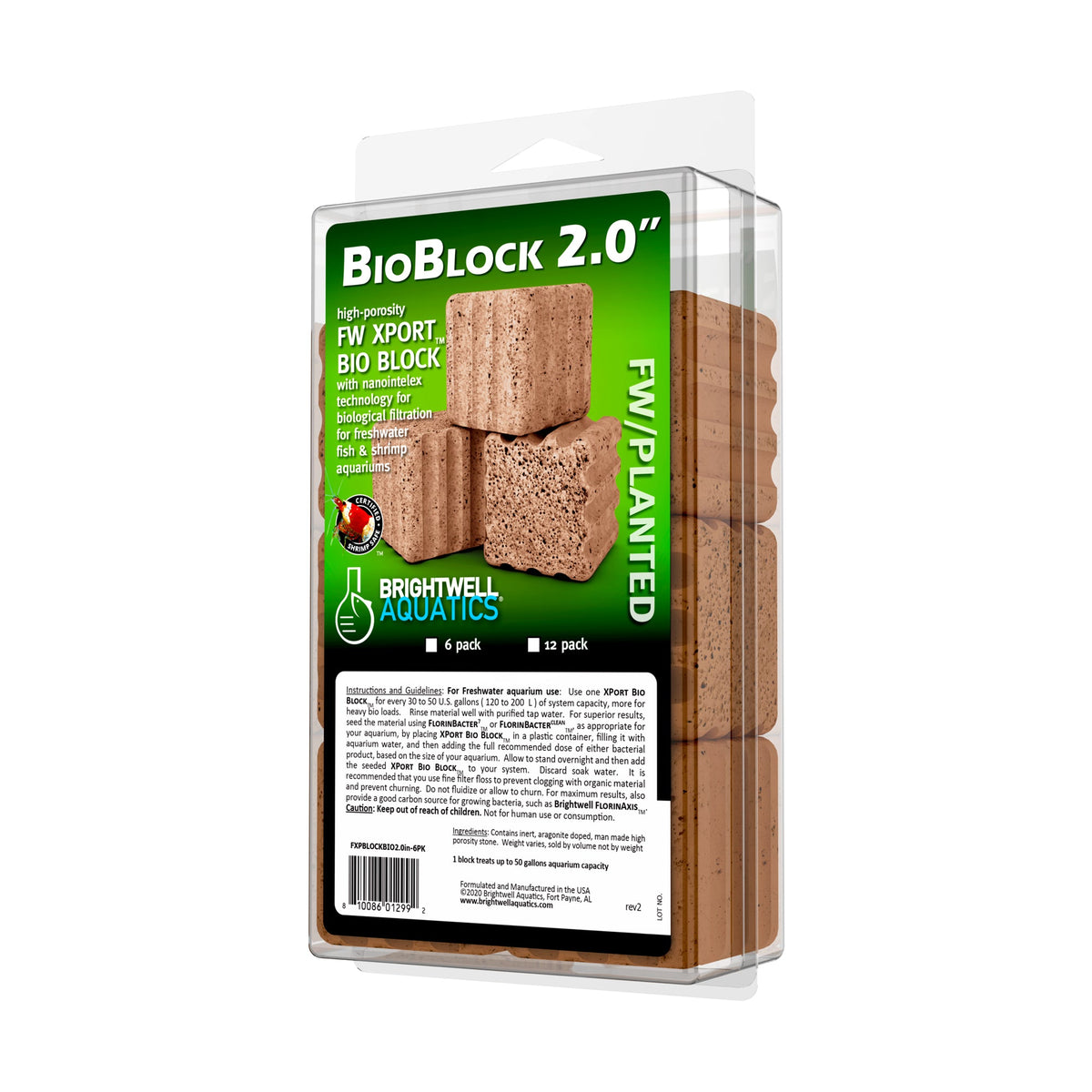 Bloque BIO Xport para agua dulce - 2 pulgadas